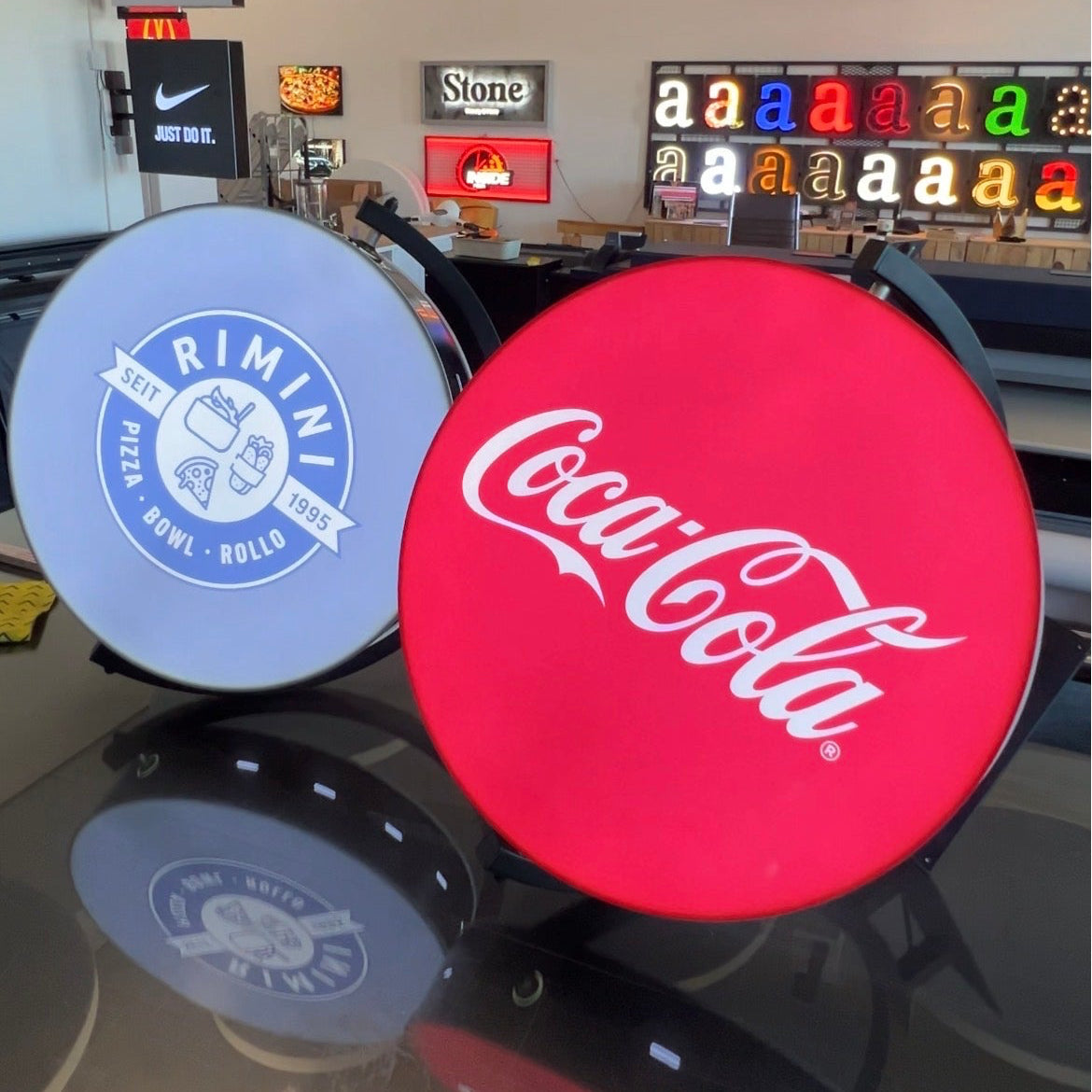 Coca Cola nasenschild Reklame hamburg